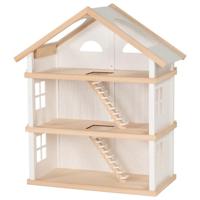 Goki houten poppenhuis modern living met 3 verdiepingen - thumbnail