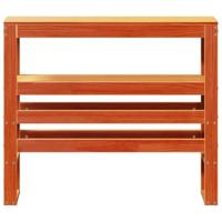 Hoofdbord met schappen 90 cm massief grenenhout wasbruin - thumbnail