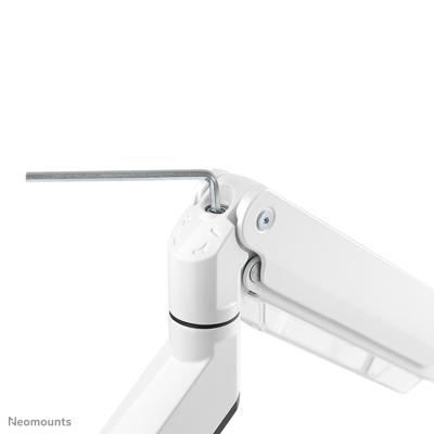 Neomounts NM-D775WHITEPLUS Monitor-tafelbeugel 1-voudig 25,4 cm (10) - 124,5 cm (49) Wit Zwenkbaar, Roteerbaar, Kantelbaar