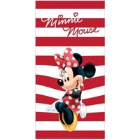 Minnie Mouse strandlaken wit rood 70 x 140 cm katoen - thumbnail