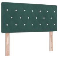 Boxspringbed met matras fluweel donkergroen Small Double - thumbnail