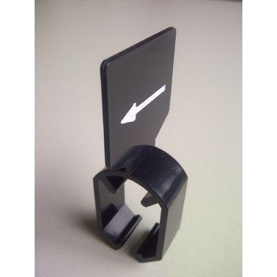 Maataanduider met pijl zwart zonder maat