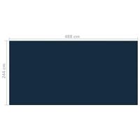 VidaXL Zwembadfolie solar drijvend 488x244 cm pe zwart en blauw - thumbnail