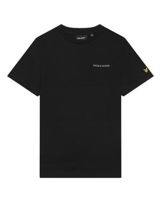 Script Embroidered T-shirt Jet Black