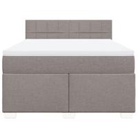 Boxspring met matras stof taupe 160x200 cm - thumbnail
