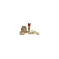 Kubb original rubberhout met rode koning - thumbnail