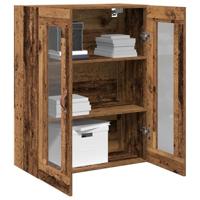 Wandkast Wandgemonteerd Oudhout 69,5 x 34 x 90 cm Bewerkt hout - thumbnail