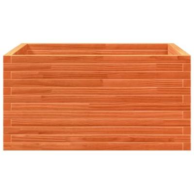 Plantenbak 90x90x46 cm massief grenenhout wasbruin