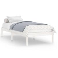 Bedframe massief grenenhout wit 100x200 cm - thumbnail
