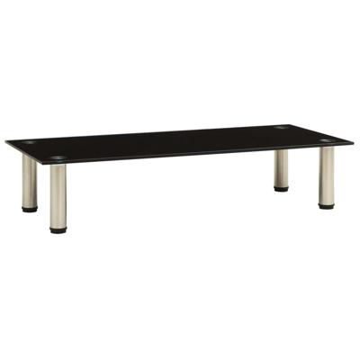 Tv-meubel 80x35x17 cm gehard glas zwart
