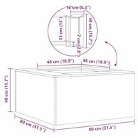 Vuurkorf Bruin 80 x 80 x 40 cm Cortenstaal - thumbnail