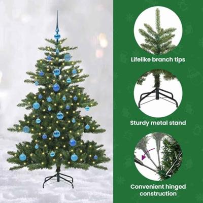 VidaXL Kunstmatige inklapbare kerstboom groen 150 cm pvc en staal VidaXL Kunstmatige inklapbare kerstboom groen 150 cm pvc en staal
