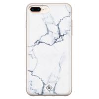 iPhone 8 Plus/7 Plus siliconen hoesje - Marmer grijs - thumbnail