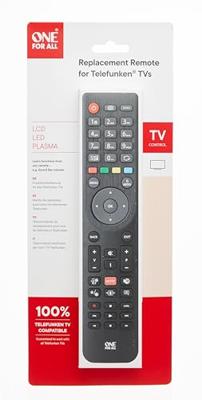 OneForAll Telefunken afstandsbediening universeel Afstandsbediening Zwart - thumbnail