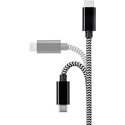RENKFORCE USB 2.0 USB-C male kabel, USB-C mannelijk, 3,00 m, zwart/wit