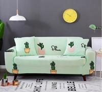 Sofa covers all-inclusive slip-resistente sectionele elastische volledige Bank cover sofa cover en kussensloop specificatie: vier zits + 2 pc's kuss - thumbnail