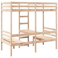 Hoogslaper met bureau en stoelen massief grenenhout 90x190cm - thumbnail