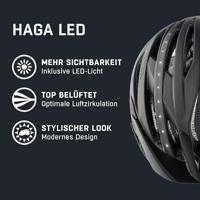 Olympic Sportswear Alpina sports urban helm haga led 55-59 mat zwart - thumbnail
