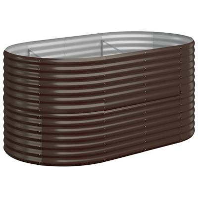 VidaXL Plantenbak 152x80x68 cm gegalvaniseerd staal bruin