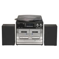Denver MRD-166 Stereoset DAB+, Platenspeler, SD, FM, USB Opnamefunctie 2 x 2 W Zwart - thumbnail