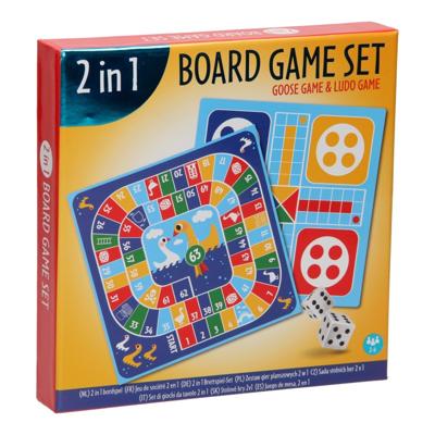 Bordspel 2-in-1 Ganzenbord en Ludo