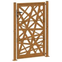 Poort met lichtontwerp 105x155 cm weervast staal - thumbnail