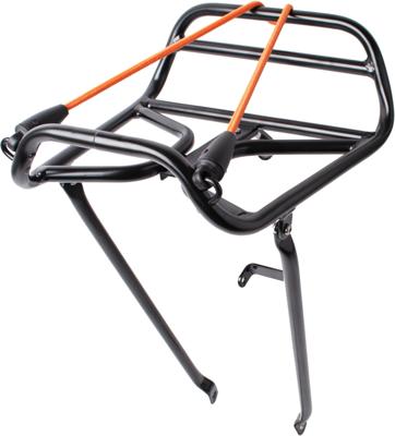 Atranvelo transport bagagedrager, voorop "cargo city" fr.transp.carrier at.velo cargo city alu tube black