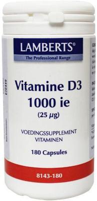 Lamberts Lamberts Vitamine D3 1000ie/25mcg (180ca) Lamberts Lamberts Vitamine D3 1000ie/25mcg (180ca)