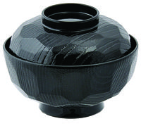 Zwarte kom met deksel - Tokyo Design Studio - 300ml - 12 x 9.5cm - thumbnail