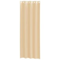 Gordijnen Voile met doorvoertules 2 st zand - thumbnail