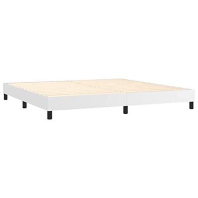 Boxspringframe kunstleer wit 200x200 cm