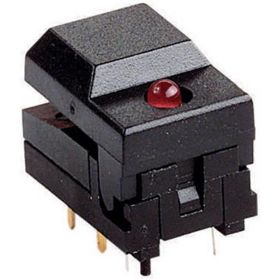 Weltron 604108 Druktoets 12 V 0.03 A 1x uit/(aan) Moment Rood (l x b x h) 17.5 x 12.5 x 15 mm 1 stuk(s)