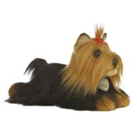 Aurora knuffel Mini Yoni Yorkshire Terrier hond bruin 28 cm - thumbnail