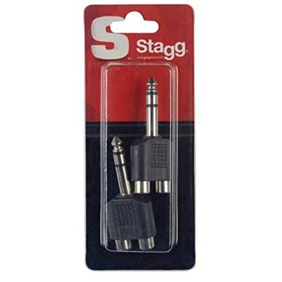 Stagg AC-2CFPMSH Verloop 2x RCA(f) - Jack(m)