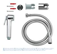 GROHE Tempesta-F Trigger Spray 30 Handdoucheset - 1 straalsoort - rond - met houder - metalen slang - 125cm - chroom 26354000 - thumbnail