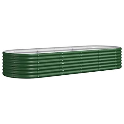 Plantenbak 224x80x36 cm gepoedercoat staal groen Plantenbak 224x80x36 cm gepoedercoat staal groen
