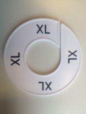 Maatring 9cm wit/zwart XL