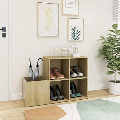 VidaXL Opbergkast 105x35,5x70 cm bewerkt hout sonoma eikenkleurig VidaXL Opbergkast 105x35,5x70 cm bewerkt hout sonoma eikenkleurig