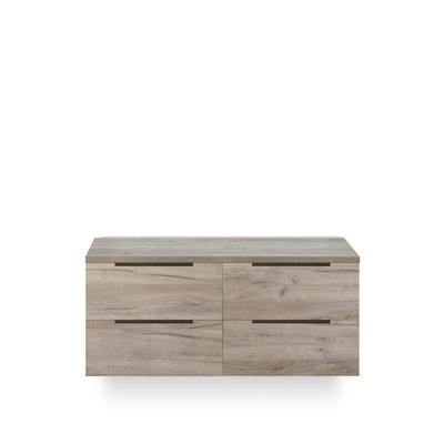 Seville Badmeubelset 120 cm - 4 laden - Wastafel Blad Craft Oak Edge greep