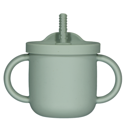 Drinkbeker met rietje - Groen