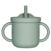 Drinkbeker met rietje - Groen - thumbnail