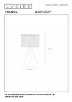 Lucide TAGALOG - Tafellamp - Ø 26 cm - 1xE27 - Zwart - thumbnail
