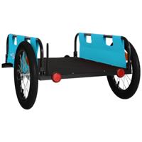Fietstrailer oxford stof en ijzer blauw - thumbnail