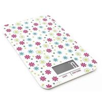 Pebbly keukenweegschaal led 23 x 15 cm aluminium wit - thumbnail