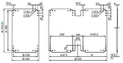 Schneider Electric NSYPMB510 (l x b) 500 mm x 1000 mm Kunststof Zwart (RAL 9005) 1 stuk(s)