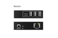 DIGITUS USB 3.2 Gen1 Extender via Ethernet – 4-poorts USB-Hub – 3x Type A, 1x Type C – 100 m bereik met Cat 6-netwerkkabel – 5 Gbps – Zwart - thumbnail