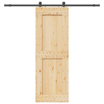Schuifdeur met beslag 80x210 cm massief grenenhout