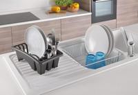 Afdruiprek voor Keukengootsteen Metaltex Grijs (35 x 30 x 11 cm) - thumbnail