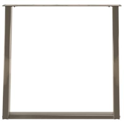 Eettafelpoten 2 st U-vormig 70x(72-73) cm staal naturel