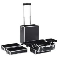 Make-up trolley aluminium zwart - thumbnail